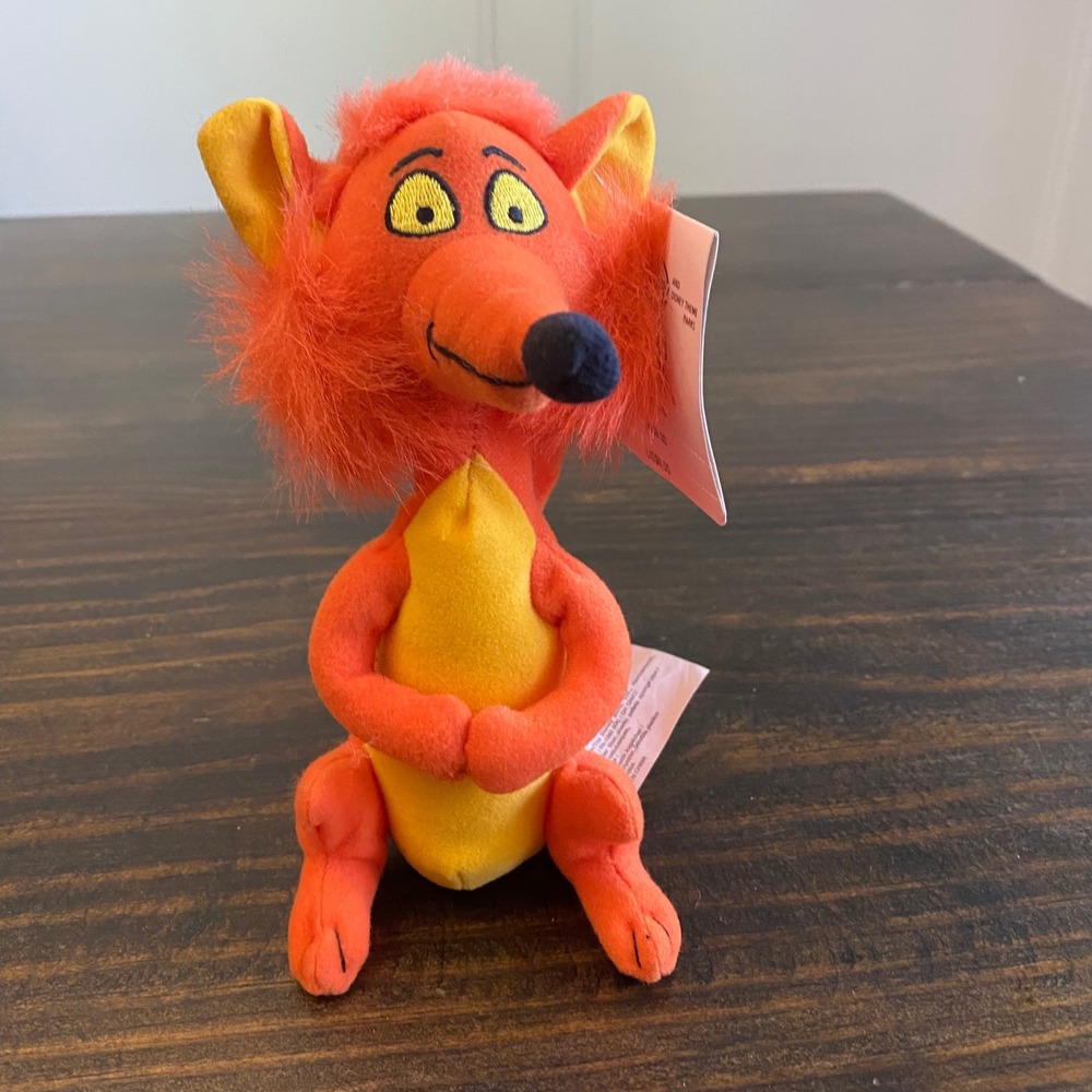 Disney Store Mary Poppins Fox Plush Jolly Holiday Bean Bag‎ Orange 7.5 Inch NWT